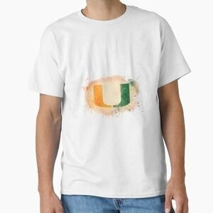 University Of Miami Watercolor Logo Classic T-Shirt
